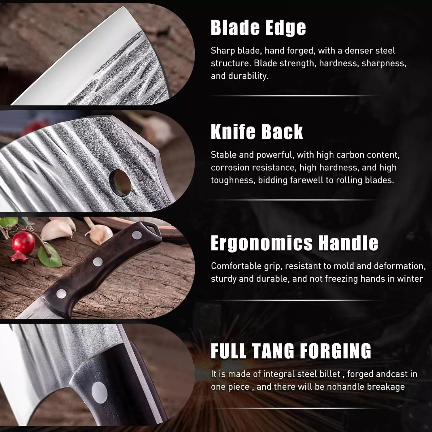 1 шт. кованый кухонный нож, бы – обзор и цена Wok Carbon Steel